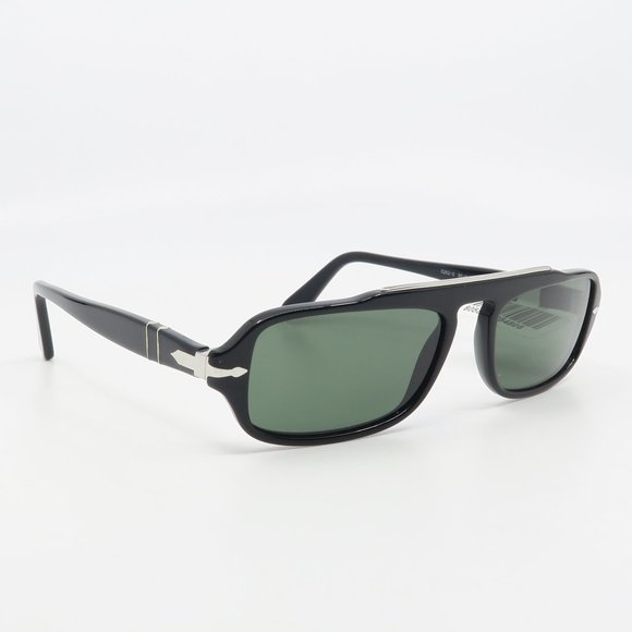 Persol PO 3262-S 95/31 New Black/Green Unisex Sunglasses 54mm with case - Picture 3 of 6